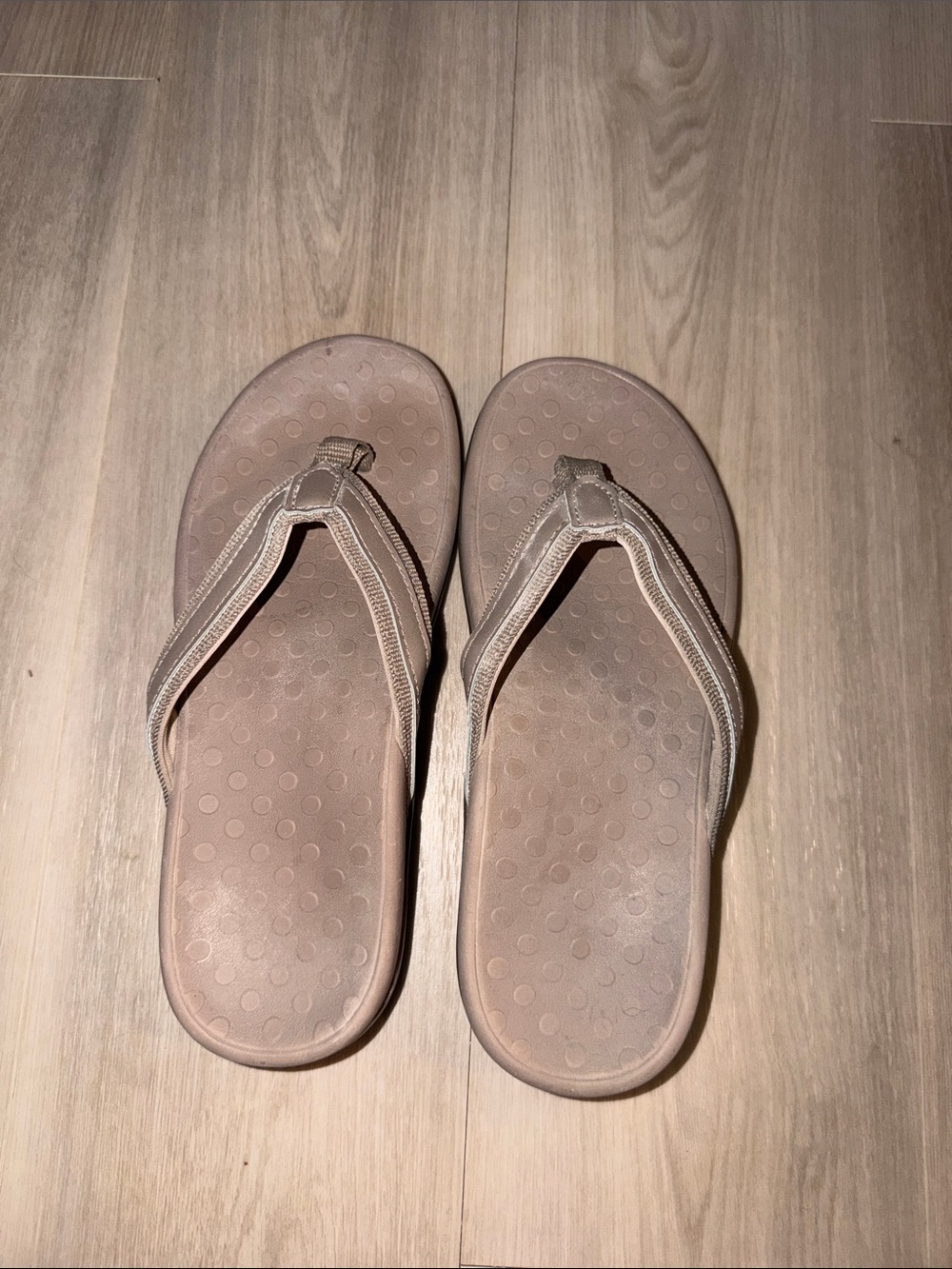 Womens Taupe Flip Flop Sandals - Comfortable Everyday Wear